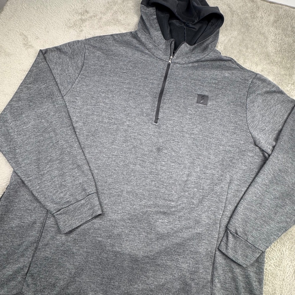 Adidas Adicross Hoodie Men 3XLT Gray Excellent Quarter Zip Golf Tall Pullover